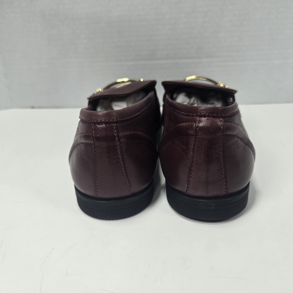Miz Mooz Women's Burgundy Paulina Bordeaux Leather Loafers Size EU 39 US 8.5 - Picture 6 of 16
